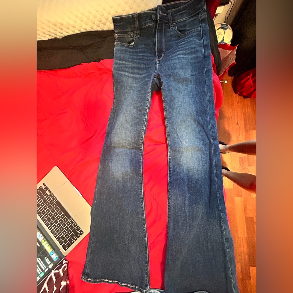 American Eagle Outfitters Dark Blue Flare Jeans